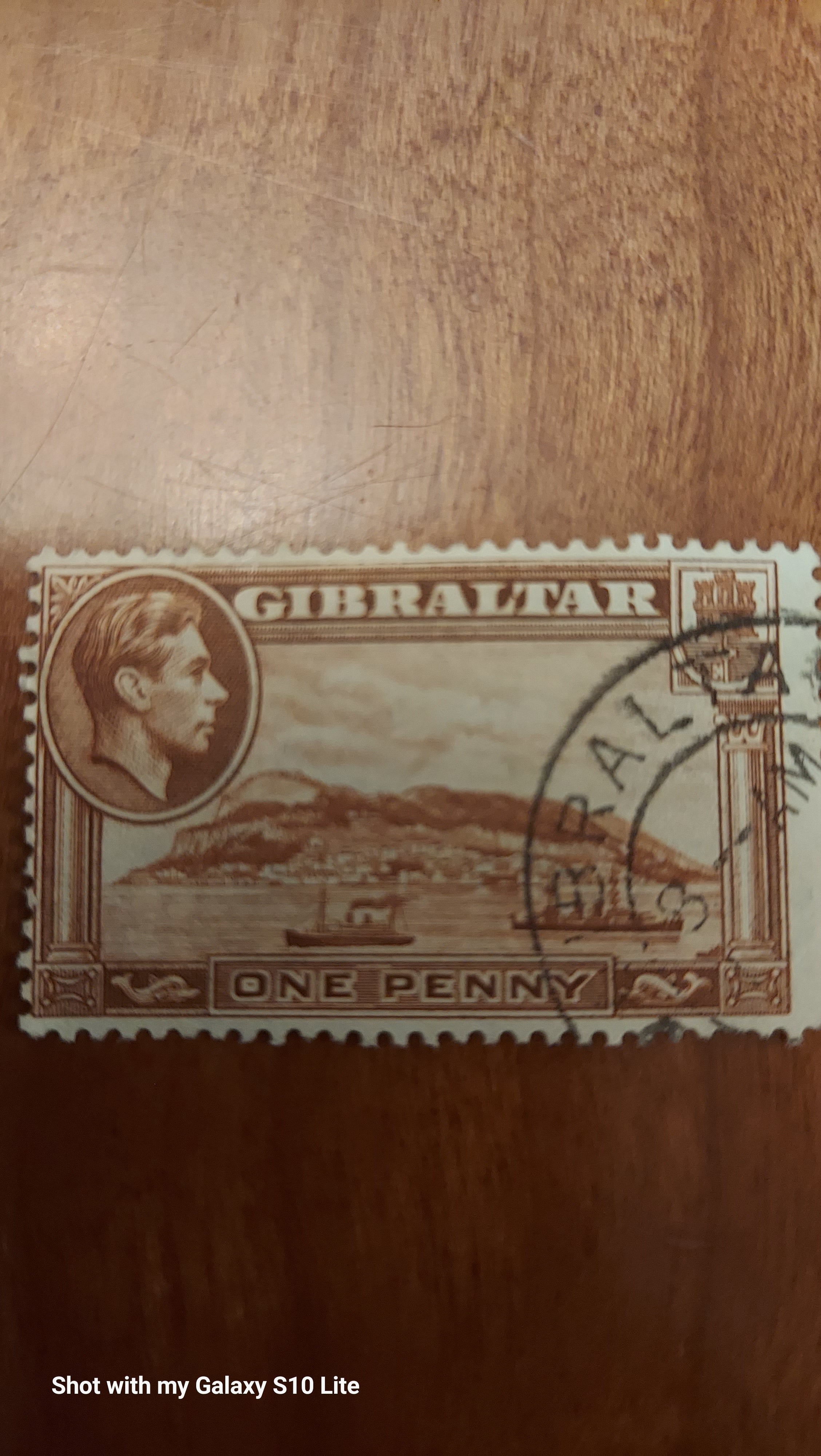 Gibraltar 1 penny stamp