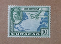 1942 10cents Curaçao Airmail Stamp